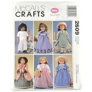 McCall's Crafts Sewing Pattern 2609 American Girl Doll Clothes Uncut 2007